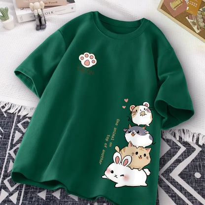 Sweet Japanese Style Hamster Short Sleeve