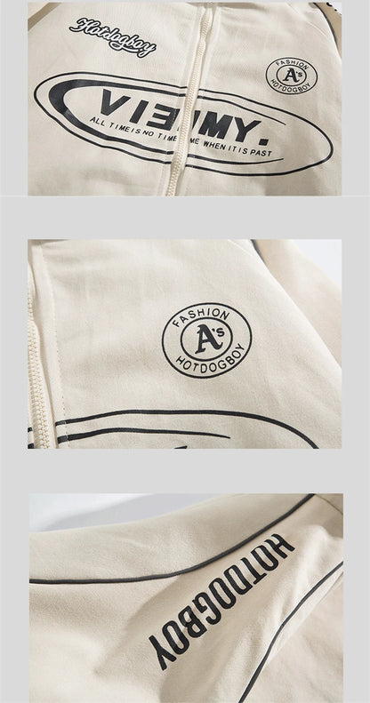 Streetwear Bomber Jacket Japanese College Style