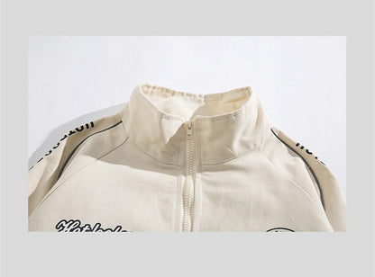 Streetwear Bomber Jacket Japanese College Style