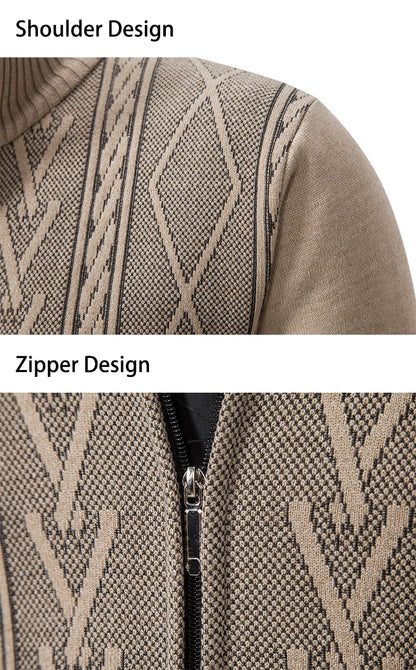 Men’s Warm Cashmere Knitted Sweater Coat