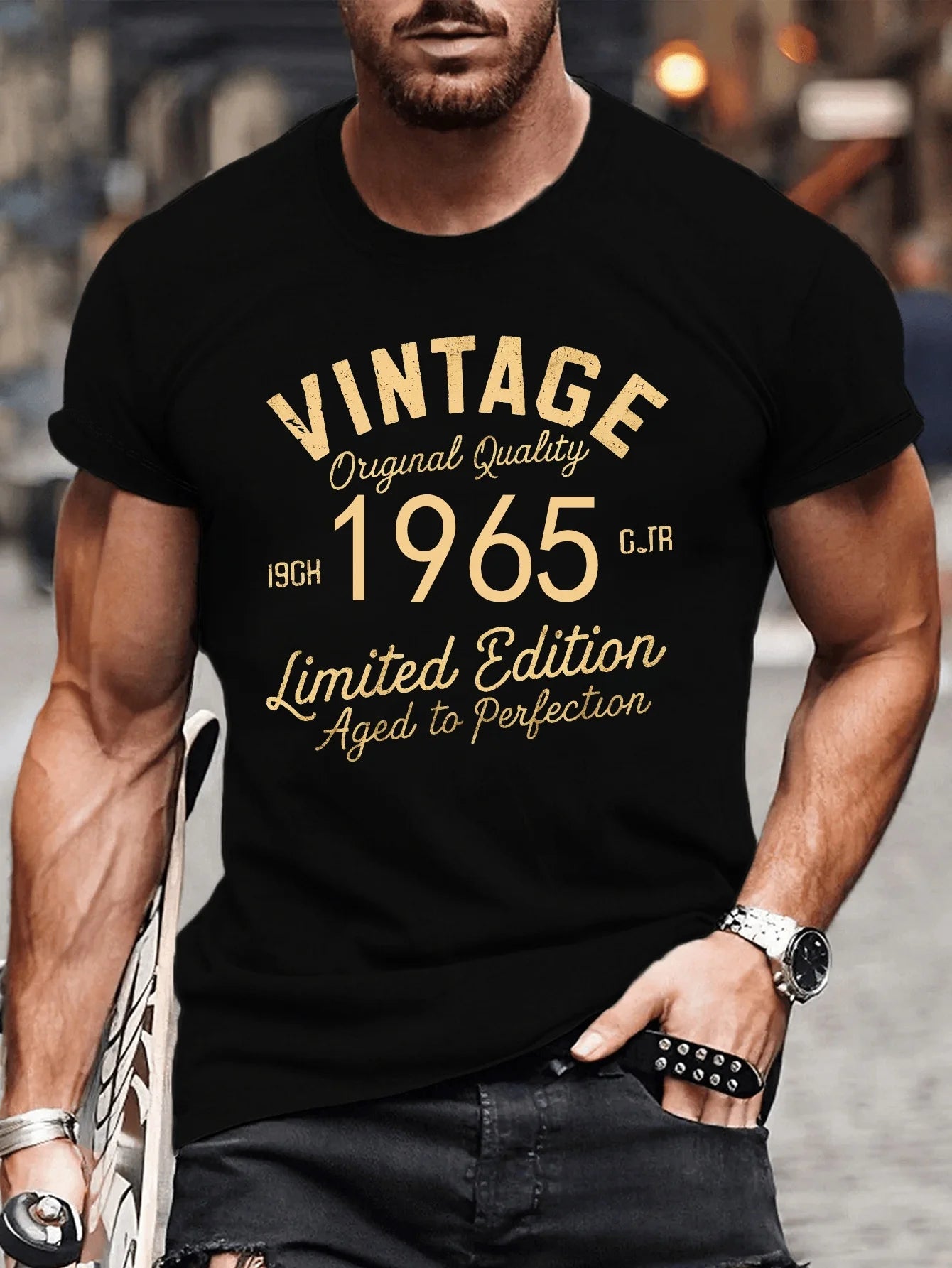 VINTAGE 1965 Letter Printed T-Shirts