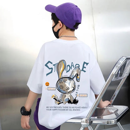Boys Streetwear fashion Print Cartoon