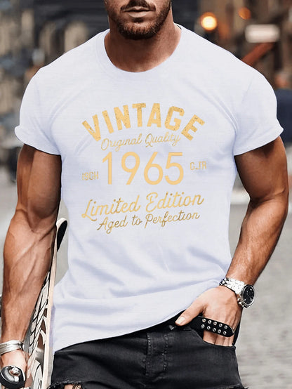 VINTAGE 1965 Letter Printed T-Shirts