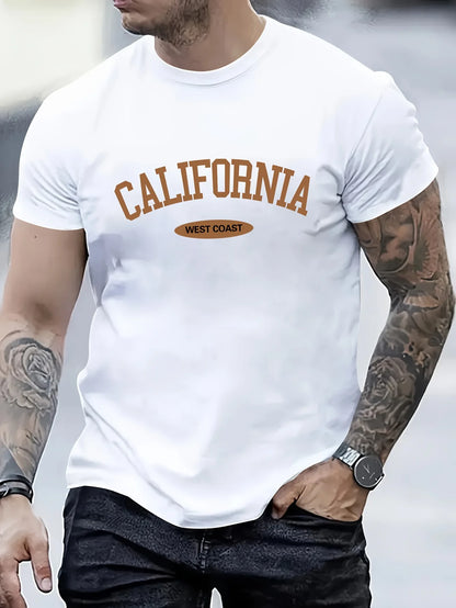 Fashionable CALIFORNIA Letter Printed T-Shirts