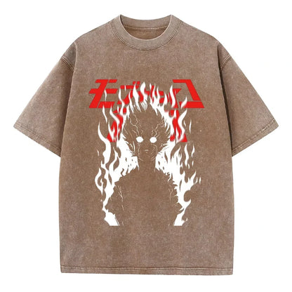Vintage Washed Hip Hop Anime Tee