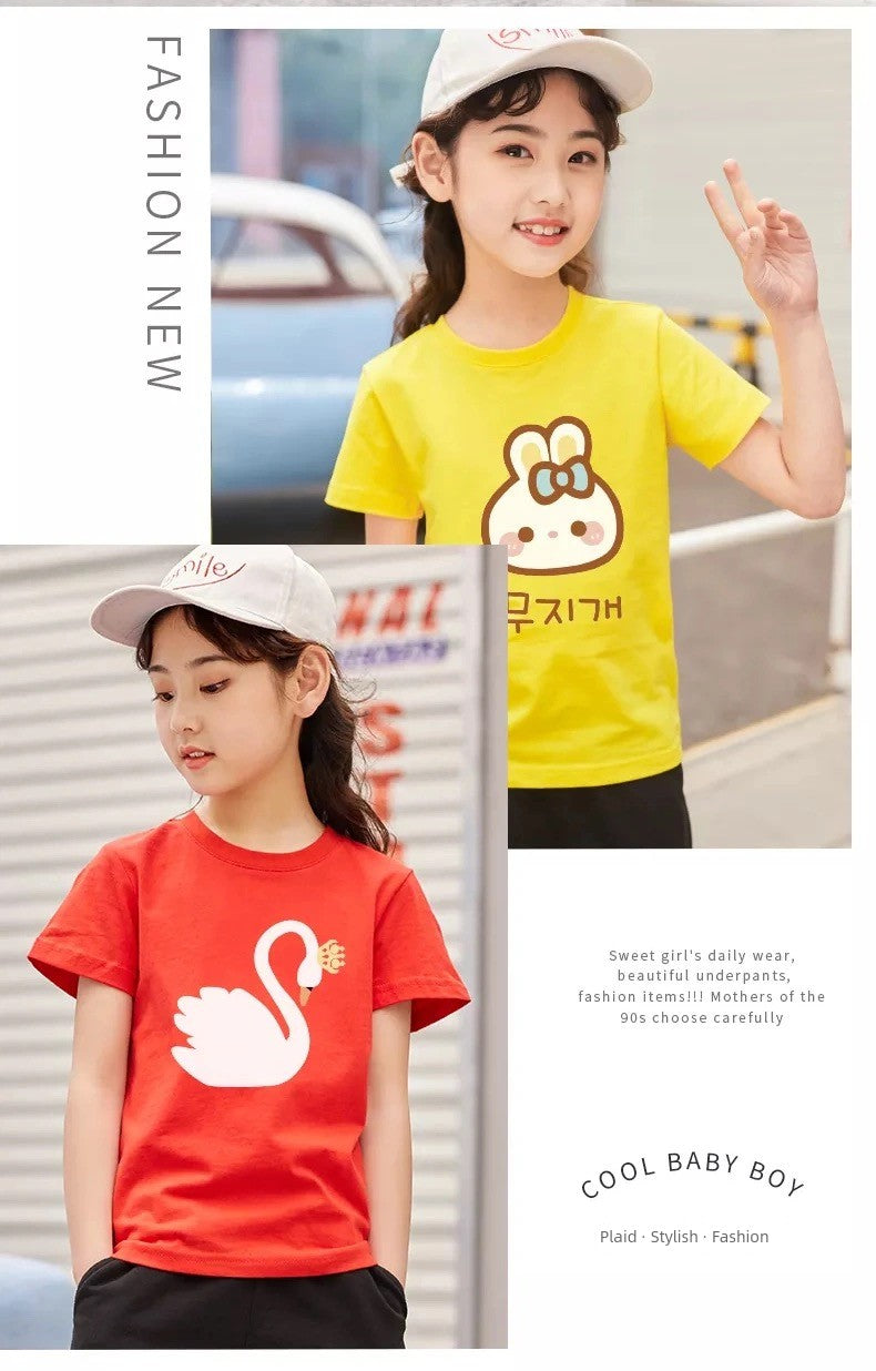 Girl Short Sleeve Leisure 2 Pieces