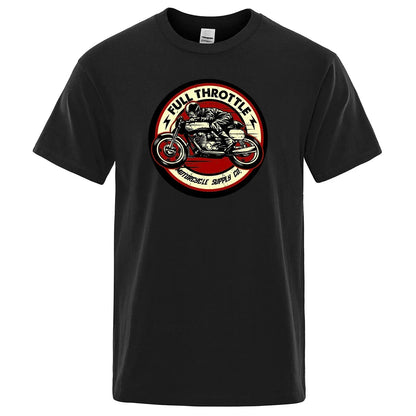 Rockabilly Motorcycle Rider Graphic Summer Shirt