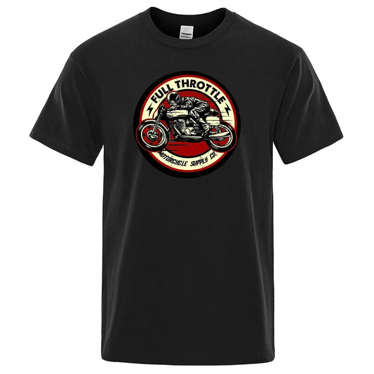 Rockabilly Motorcycle Rider Graphic Summer Shirt