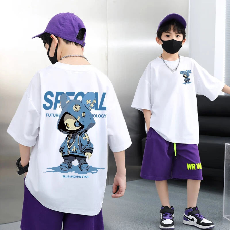Boys T Shirts Girls Short Sleeve Cotton