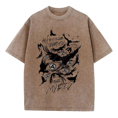 Vintage Washed Hip Hop Anime Tee