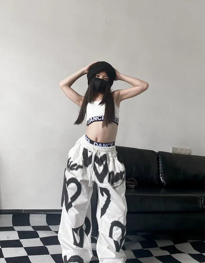 Teens Hip Hop Graffiti Shirt Pant