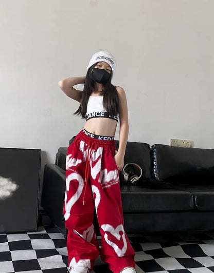 Teens Hip Hop Graffiti Shirt Pant