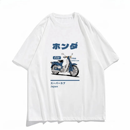 Vintage Japanese Motorcycle Printed Tee Unisex