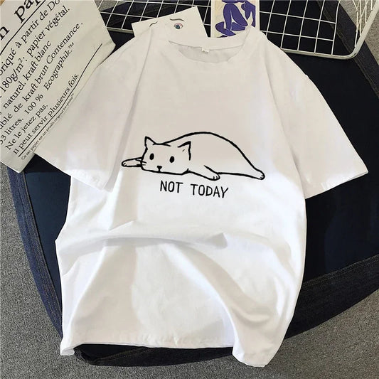 Vintage Rock Graphic Brush Cat Shirt