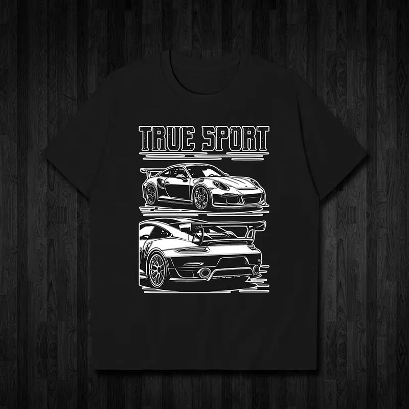 Porsche Sports Car Graphic Cotton Tee