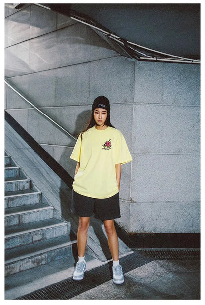Harajuku Style Watercolor Print Summer Tee