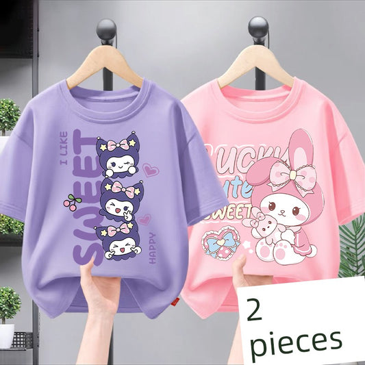 Girl Short Sleeve Leisure 2 Pieces
