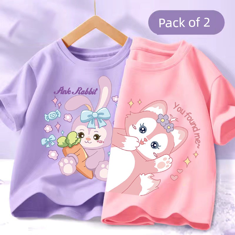 Girl Short Sleeve T-Shirts Pure Cotton