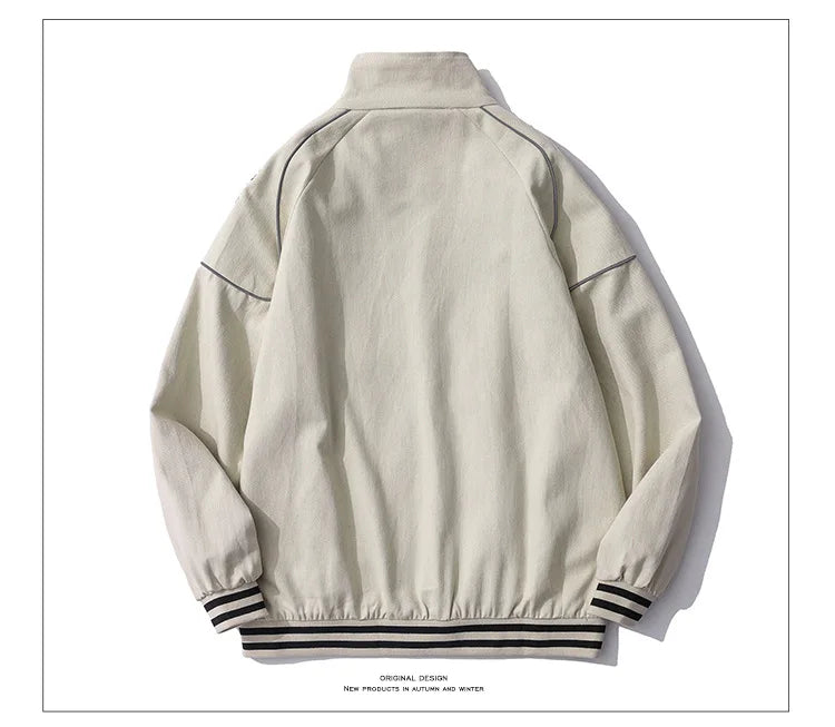 Streetwear Bomber Jacket Japanese College Style