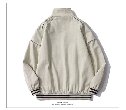 Streetwear Bomber Jacket Japanese College Style