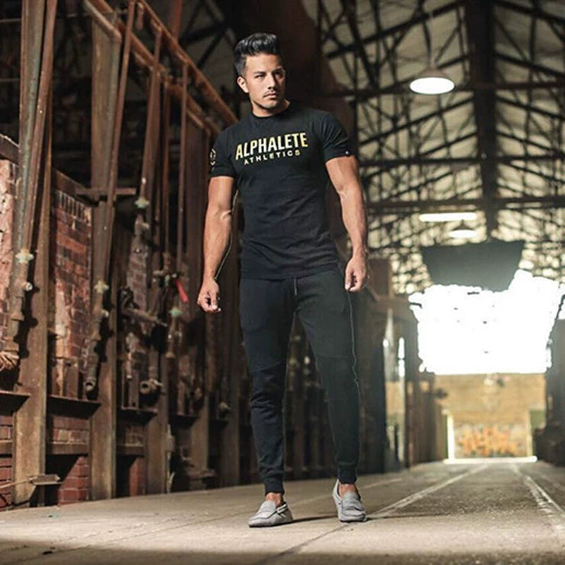 Muscle Running Exercise Short Sleeve T-Shirt