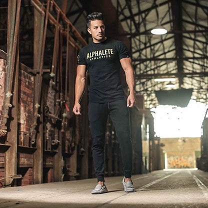 Muscle Running Exercise Short Sleeve T-Shirt
