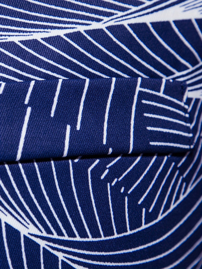 Geometric Wave Printed Blazer Fashion