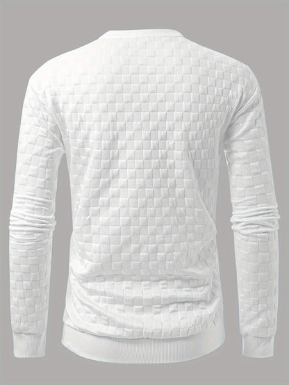 Fashion Stretch Knit Crew Neck Sweatshirt