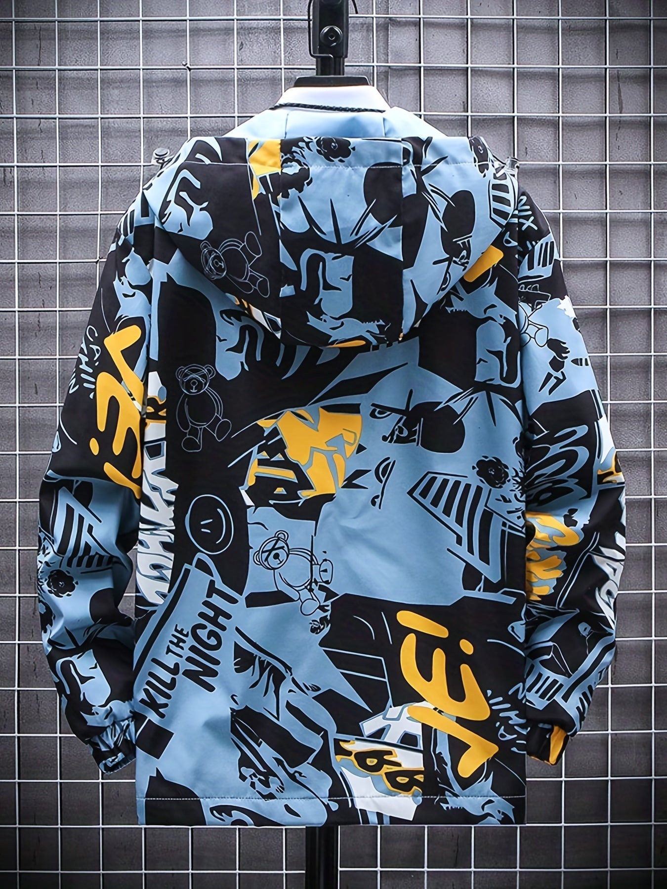 Eco Friendly Graffiti Windbreaker Jackets