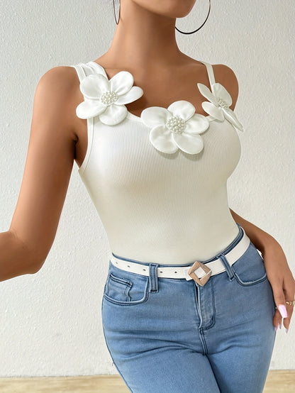 Floral Asymmetrical Camisole Top