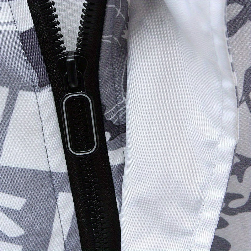 Eco Friendly Graffiti Windbreaker Jackets