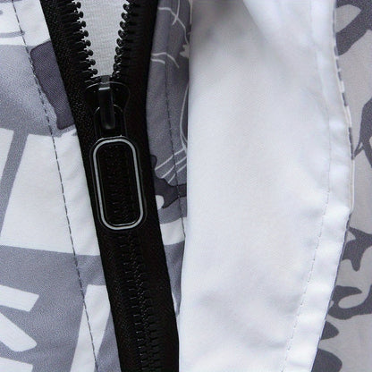Eco Friendly Graffiti Windbreaker Jackets