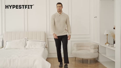 Sweater Winter Knitted Crew Neck Warm