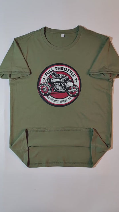 Rockabilly Motorcycle Rider Graphic Summer Shirt
